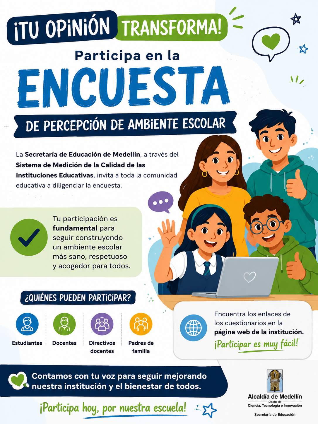 ENCUESTA PERCEPCIÓN DE AMBIENTE ESCOLAR.